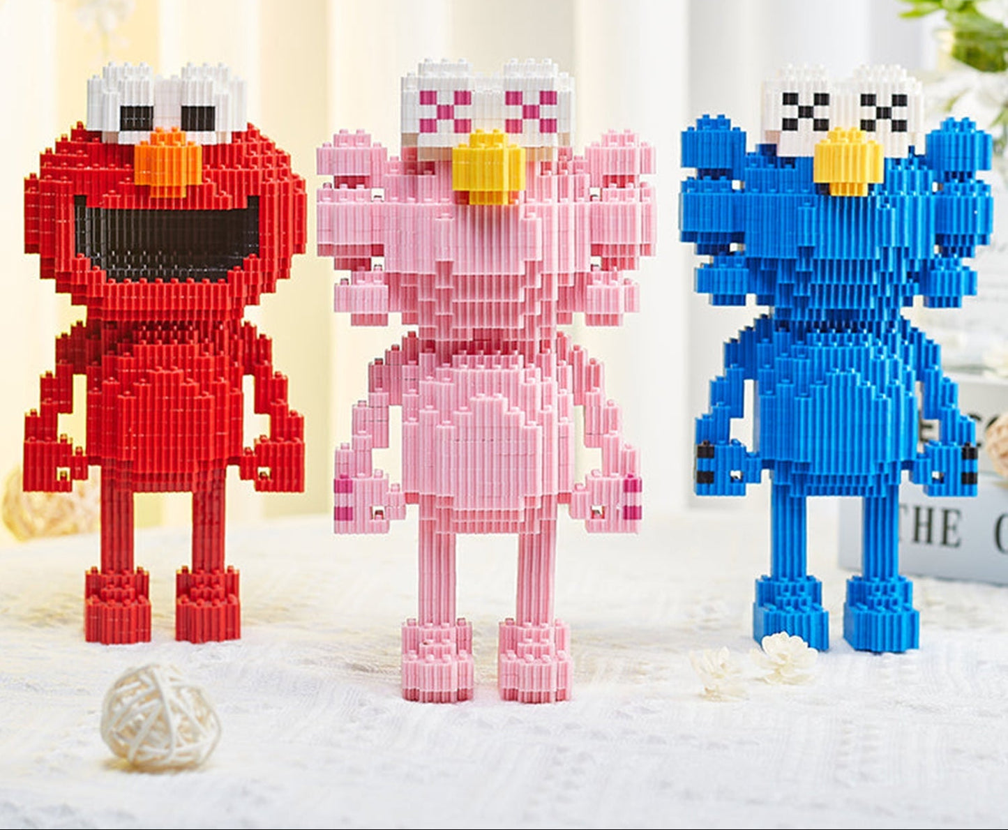 Ladyshome- ブロック Sesame Street :クッキーモンスター ブルー「141mm」