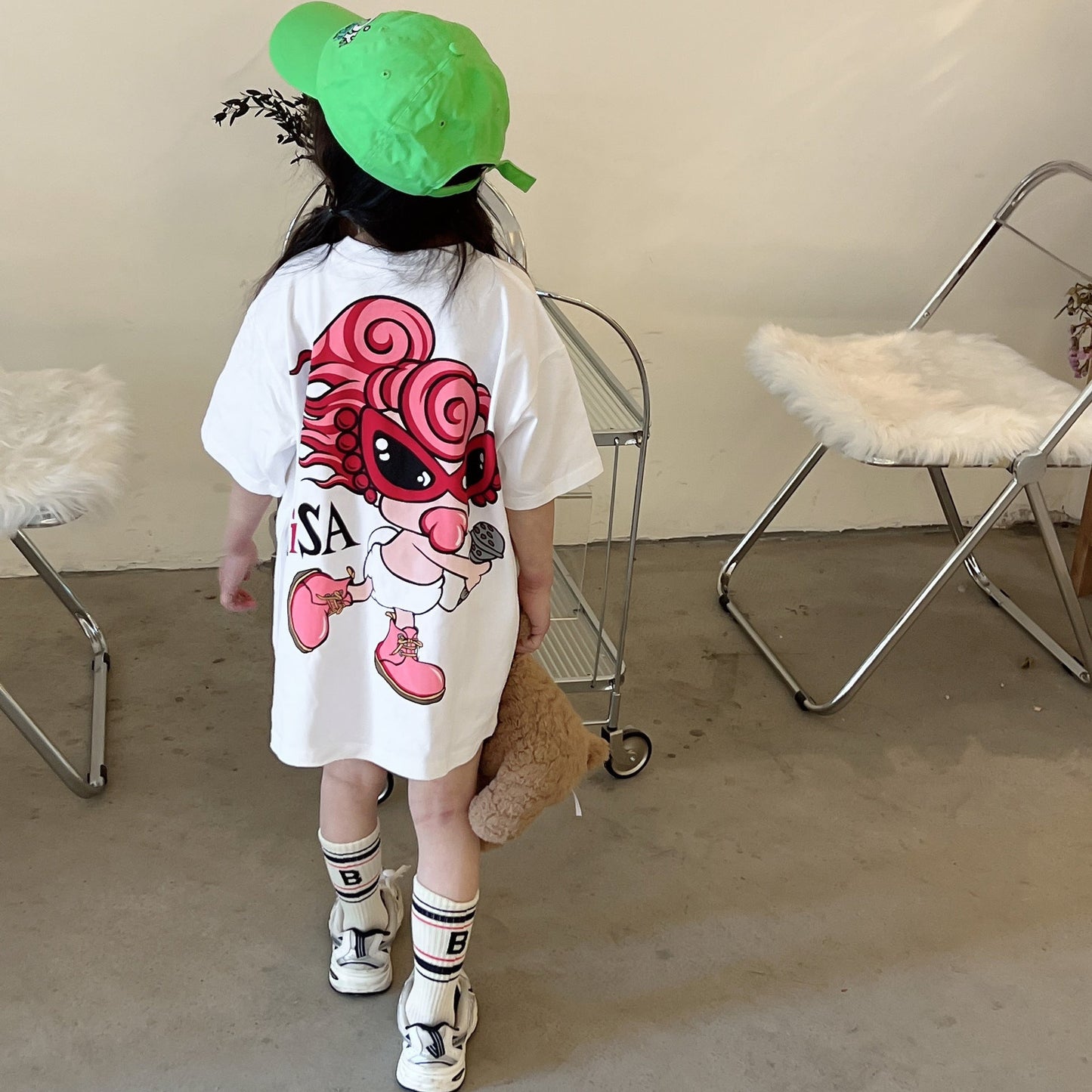 Ladyshome ビッグＴシャツ 2色展開(90cm-140cm/M) 050406