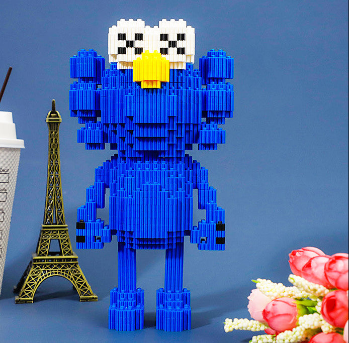 Ladyshome- ブロック Sesame Street ：クッキーモンスター ブルー「141mm」