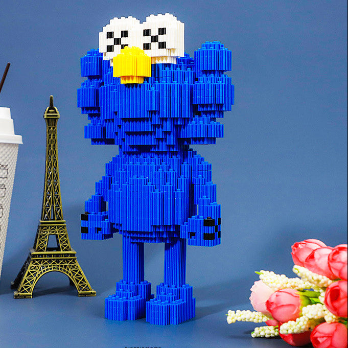Ladyshome- ブロック Sesame Street ：クッキーモンスター ブルー「141mm」