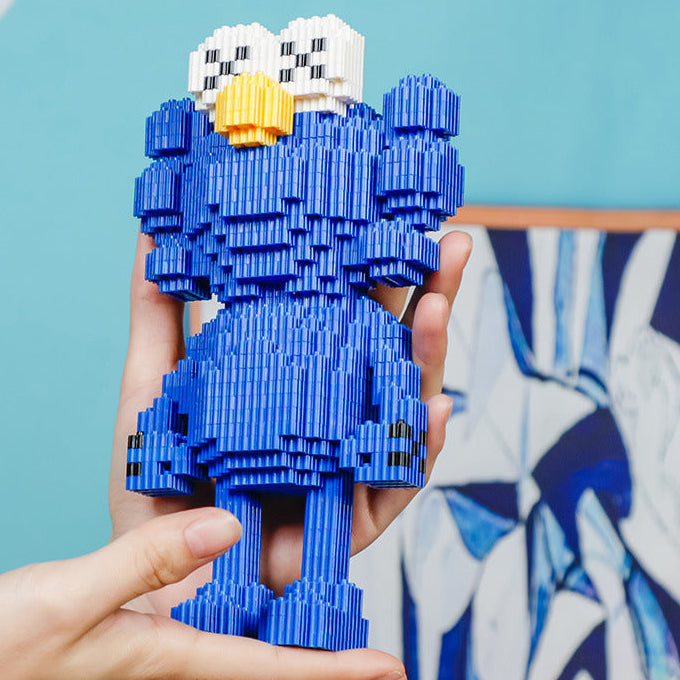 Ladyshome- ブロック Sesame Street ：クッキーモンスター ブルー「141mm」