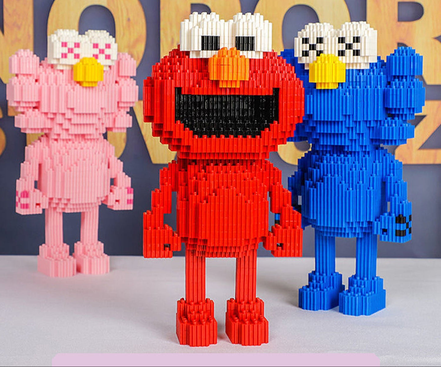 Ladyshome- ブロック Sesame Street ：クッキーモンスター ブルー「141mm」